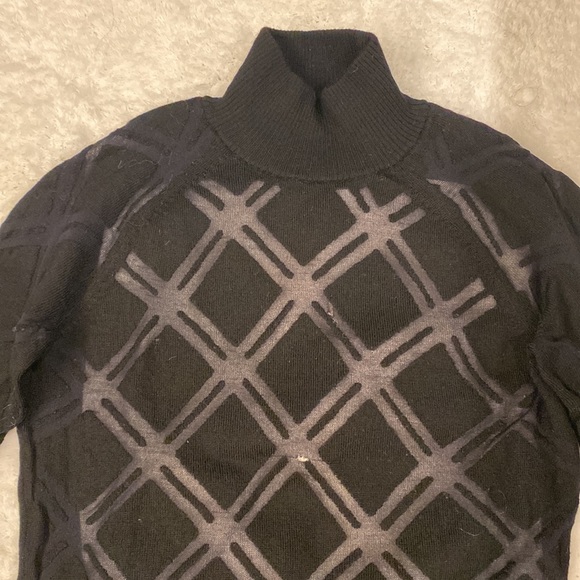 L.A.M.B. Black sheer knit top - Picture 2 of 8